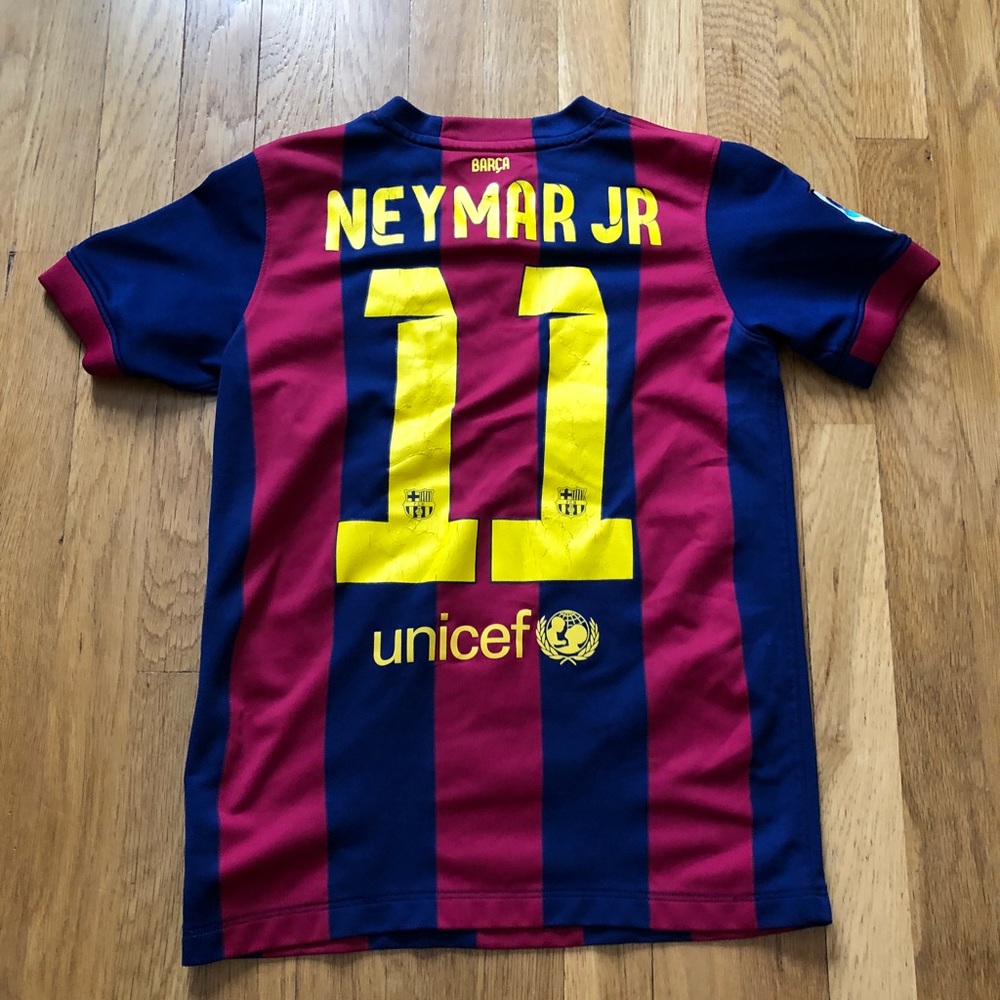 Neymar Jr Nike Barcelona Soccer Jersey Youth Large